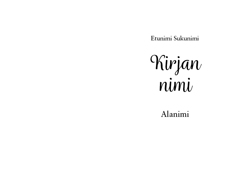 Esimerkki kansi suunnittelu romanttinen kaunokirjallisuus moderni versio
