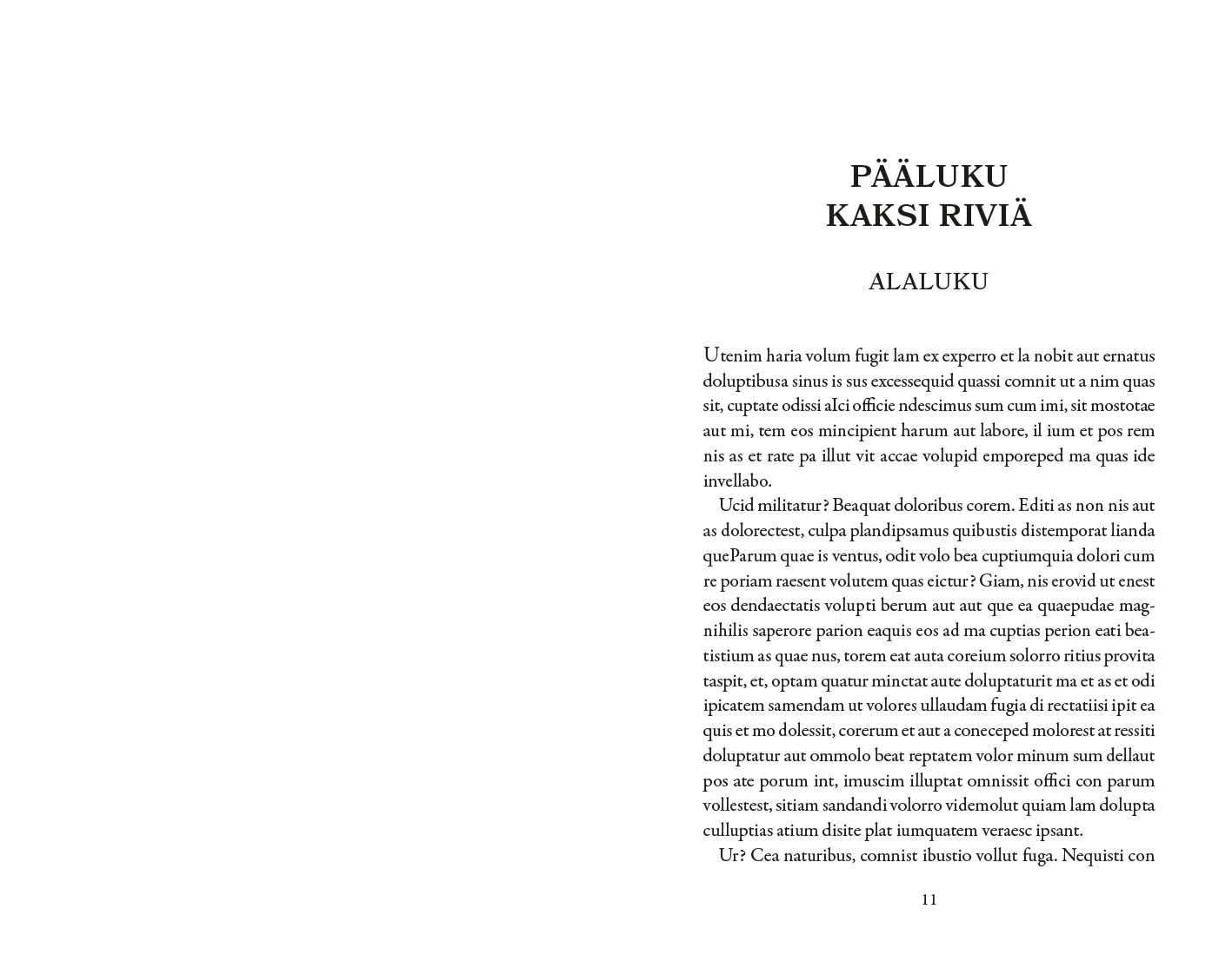 Esimerkkiluku yleinen kaunokirjallisuus klassinen versio